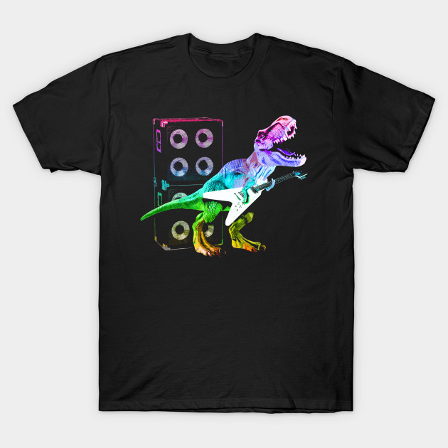 T-Rex Dinosaur and Guitar